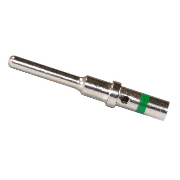 Deutsch 14-16 Gauge Terminals Pin Green Stripe Bag of 25 - Click Image to Close